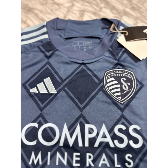 Adidas MLS Sporting Kansas City SC 2024 Soccer Jersey Women's Small futbol NEW - Picture 5 of 9